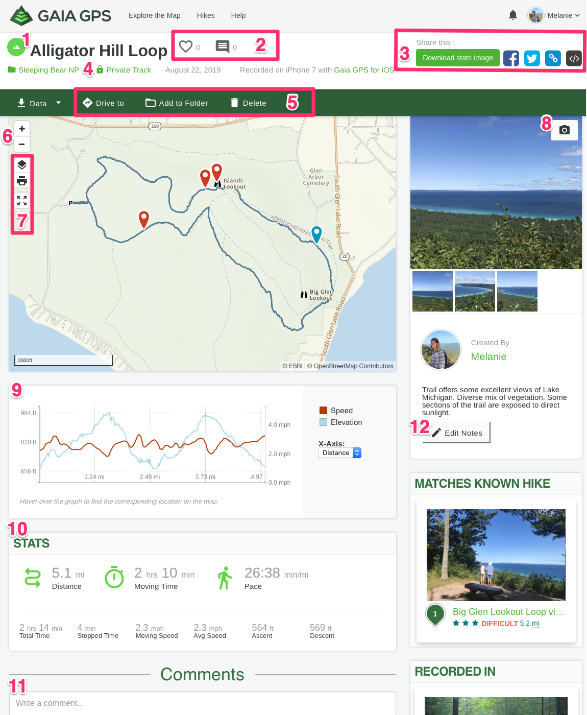 Manage Saved Tracks on Gaia GPS