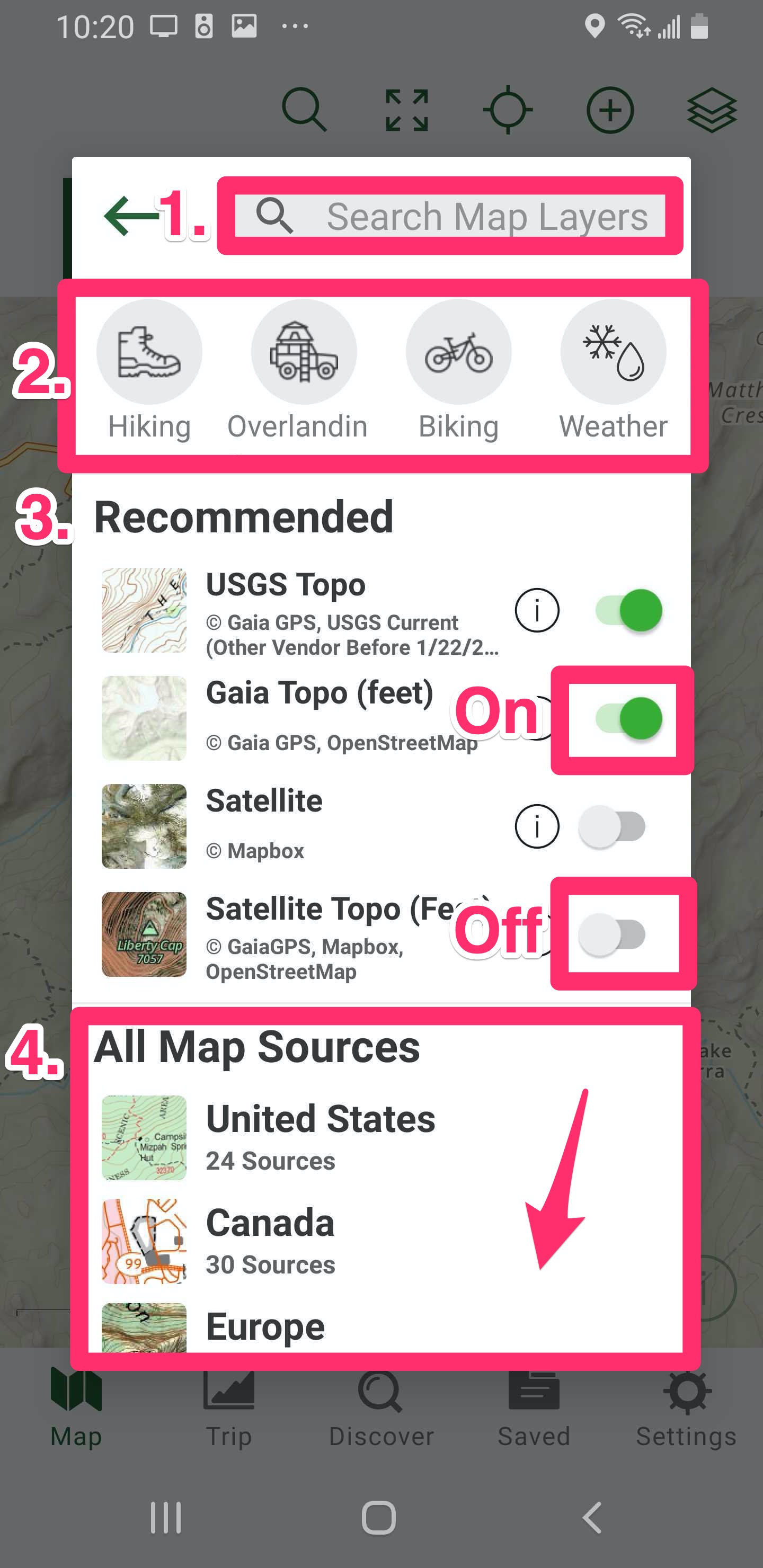 Map Sources App 